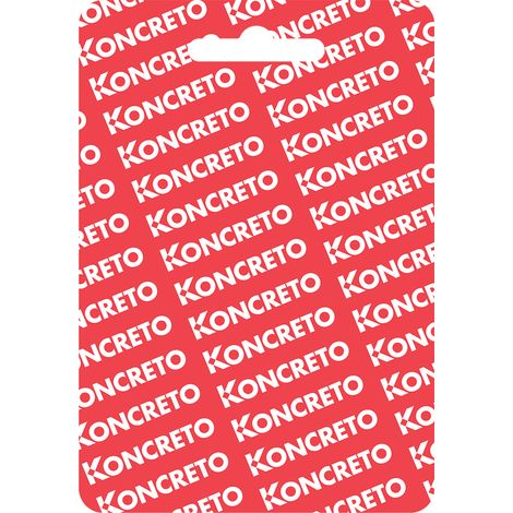 CARTELLINO FINE CORSA 'KONCRETO' mm 80 x 125 - Blister Koncreto