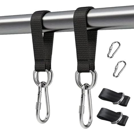 2 Pcs Nylon Hammock Attachment Kit Portable Hanging Chair Garden Swing Outdoor 30cm Tear Resistant Strap Width 3.8cm (1/5)