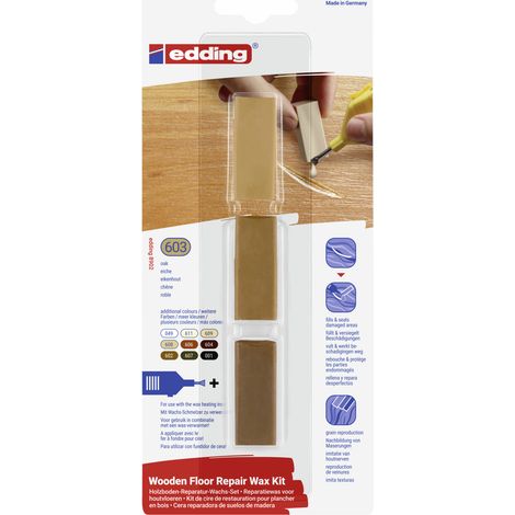 Edding Holzboden-Reparaturwachs-Set 8902 eiche Wachs