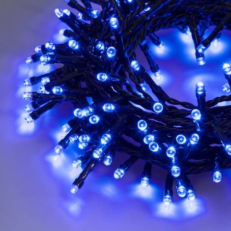 Guirlande lumineuse 10M 100 LED bleu Prolongeable câble vert 31V IP44 SMART Connect Lotti (1/5)