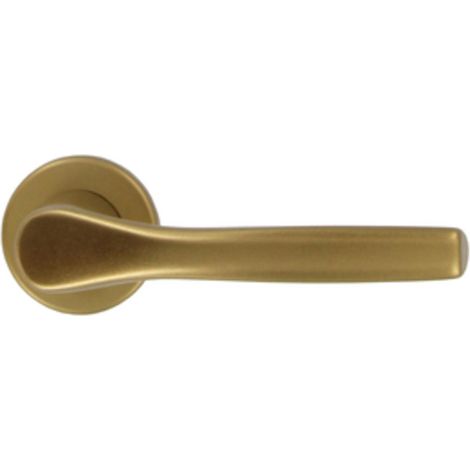 10PZ MEZZA MANIGLIA ANODIZZATA BRONZO CON ROSETTA (1/2)