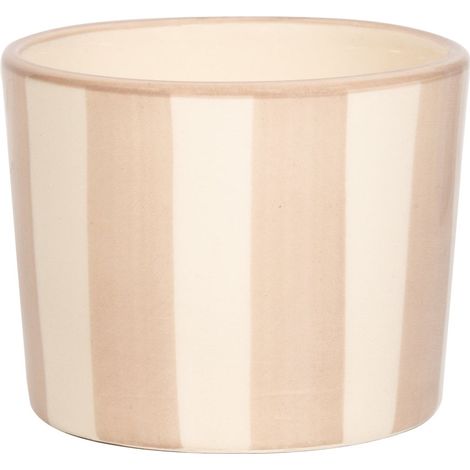 Lido Lot De 2 Verres Rayures Tumbler Artisanaux En Céramique Couleur Sable - Design Élégant Et Finition À La Main Fabriqué En Italie Pour La Table (1/4)