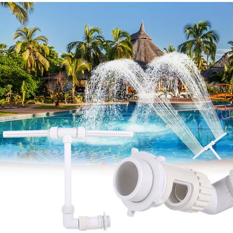 Fontaine Piscine Cascade - Double Jet, 49x39cm, pour Piscines Hors Sol/Enterrées, Jeu d’Eau