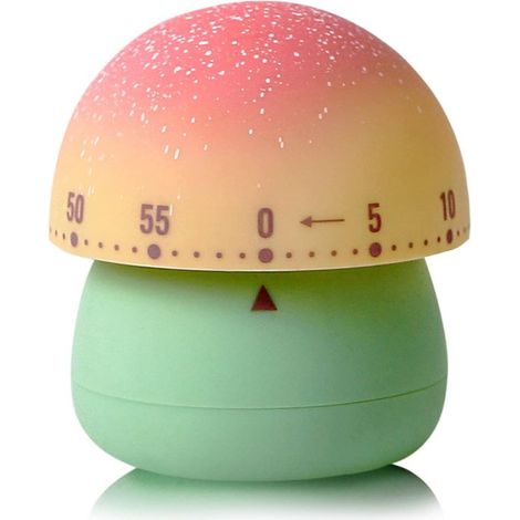 Timer meccanico da cucina - Divertente timer per bambini a forma di fungo - Timer manuale a carica manuale con conto alla rovescia di 60 minuti - Adatto per aule, casa, apprendimento e cucina - Base v (1/5)