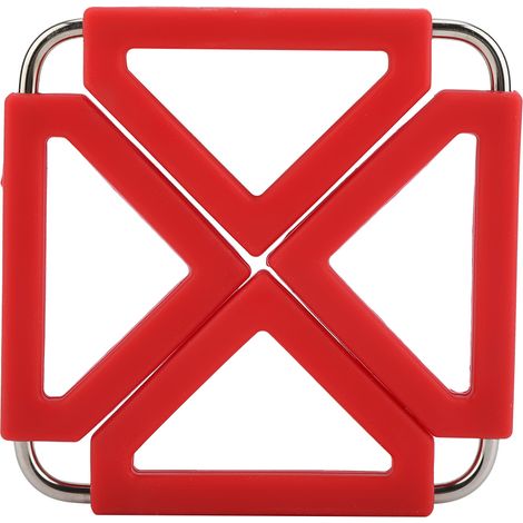 Tapis De Pot En Silicone - Cadre En Acier Inoxydable - Protection Surface Cuisine - Lot De 1 (1/5)