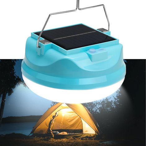 Lampe solaire de camping 100 W - Batterie rechargeable USB-C 4000 mAh - Étanche IPX4 - Portable pour les urgences, les pannes de courant et la randonnée (1/5)