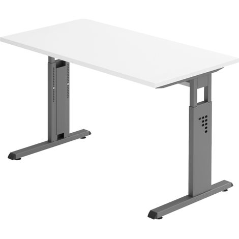 bümö Schreibtisch Serie-O (Mini) Rechteck: 120 x 67,2 cm Weiß
