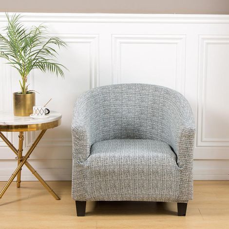 Housse De Fauteuil Extensible Housse De Chaise Imprimé Amovible Lavable Housse De Canapé Modern Revêtement De Fauteuil Pour Comptoir De Bar Salon Salle À Manger Réception Bureau (14) (1/5)