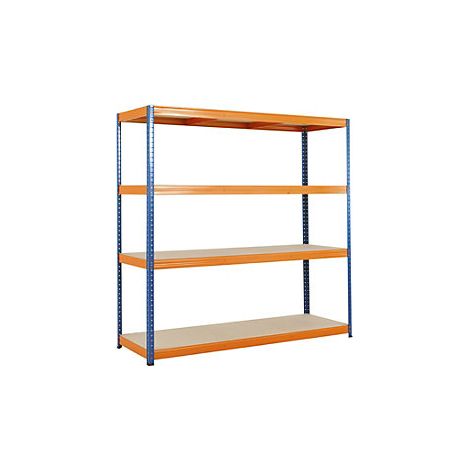 kaiserkraft Scaffale a innesto blu / arancione portata