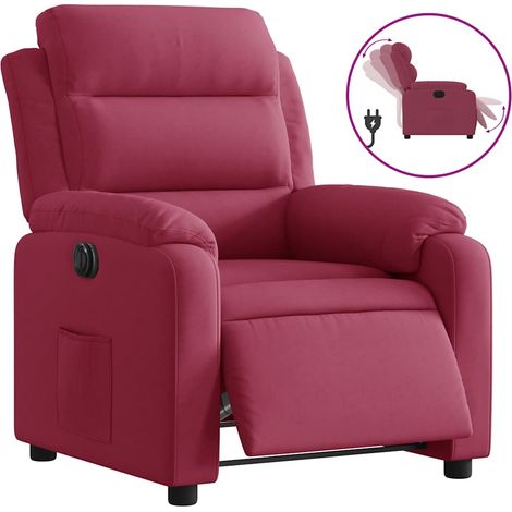 Maison Exclusive - Relaxsessel Elektrisch Weinrot Samt