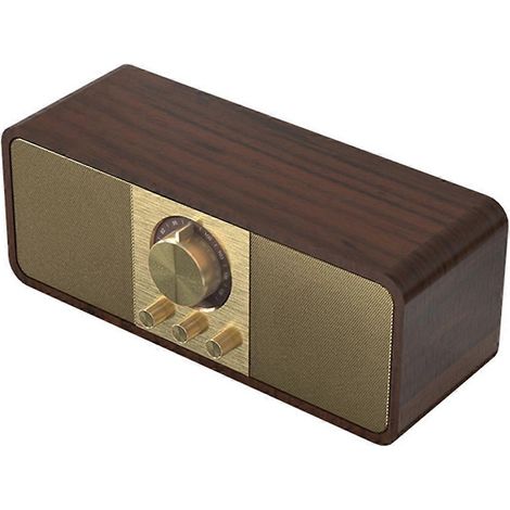 Radio FM portable rétro en bois, récepteur sans fil Hi-Fi A-- (1/5)