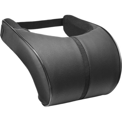 Poggiatesta regolabile per auto con imbottitura in memory foam per il supporto del collo e il comfort di guida (nero)
