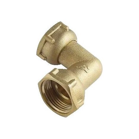 Coude laiton à visser femelle 3/4'' (20/27) - écrou prisonnier femelle 3/4'' (20/27)