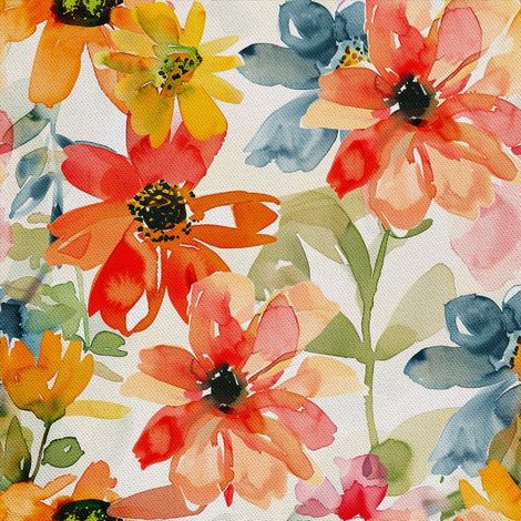 Tela decorativa para exteriores Oxford - Motivo de flores I DX5384 (1/5)