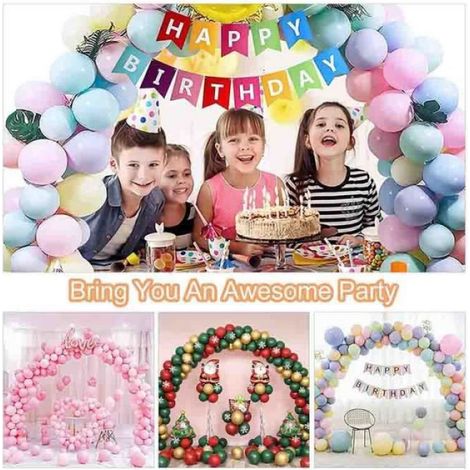Kit d'arche de ballon - - Semi-Circulaire - 20 clips - 10 tiges en fibre de verre - PVC inclus (1/4)