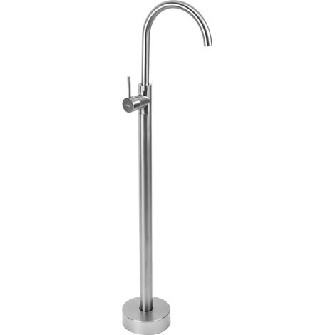 FLOOR-MOUNTED WASHBASIN TAP REA LUNGO BRUSH NICKEL