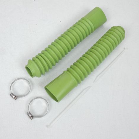 Paire soufflet protection de fourche Ø32mm 340mm Vert 3AS Racing (1/2)