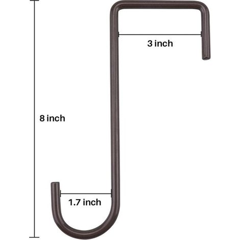 Lot de 6 Crochets de Clôture en Acier pour Clôtures, Intérieur et Extérieur, Lampes Suspendues, Plantes, jardinières. (10226955) (1/4)
