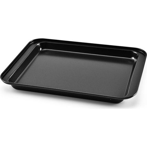 Teglie da forno, teglie da forno, ferro, teglia per torte croccanti, utensili da forno per la casa, rivestimento antiaderente, universale, 24 x 18 x 2 cm, nero (1/5)