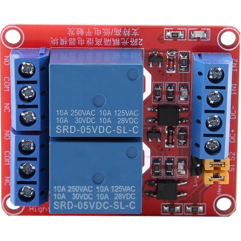 Channel Relay Module 5V 12V 24V Control Board with Optocoupler Isolation High and Low Level Trigger 50x41x18.5mm (5V). (1/5)