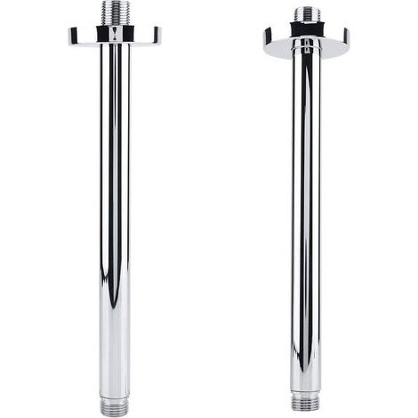 Bras de douche rond en acier inoxydable, fixation murale pour pommeau de douche de plafond de salle de bain (15 cm) (1/5)