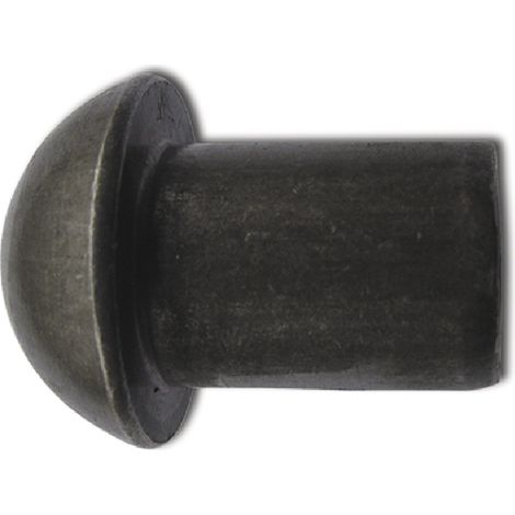 Hammerkopfniete / Halbrundniete DIN124 12x16 Stahl blank