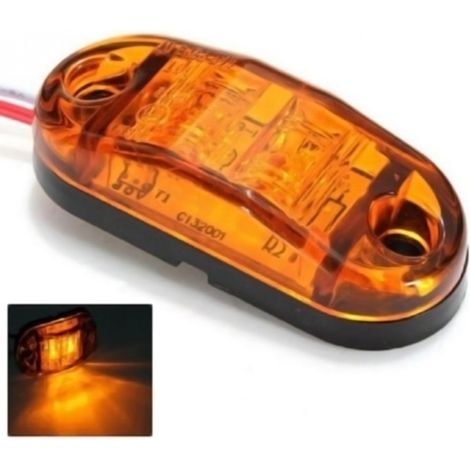 1 pièce : feu de position/feu de gabarit LED orange 12 V pour bus, camion et remorque