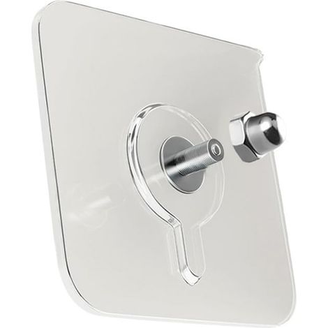 Lot de 10 crochets adhésifs résistants de 15 kg – 5,6 cm – Transparents et imperméables – Cintres muraux sans clous pour cadres/salle de bain/cuisine (1/4)