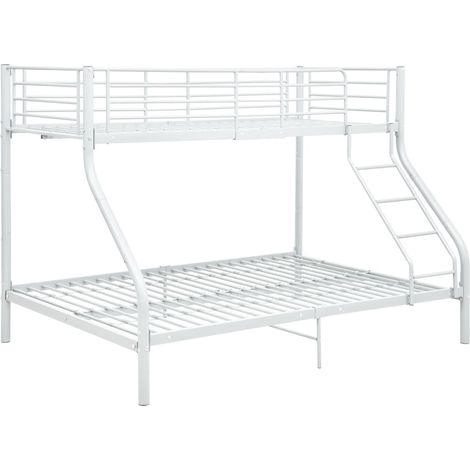 Maison Exclusive - Etagenbettgestell Weiß Metall 140x200 cm/90x20