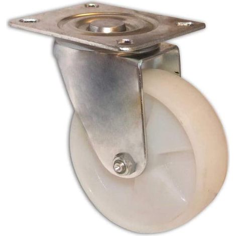 Ruota nylon bianco pias 104x80 gir diametro 100 - masidef