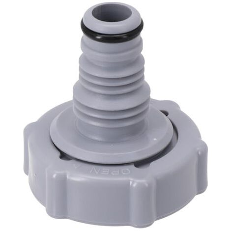 P6H1419 Vanne de vidange, raccord de vidange de tuyau de piscine, raccord de tuyau de vidange, connecteur de vanne de vidange (gris Ø 32 mm)