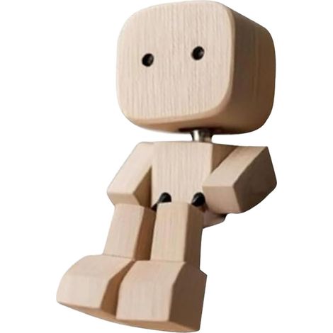 Figurine En Bois - Balançoire À Jambes - Décoration De Bureau Et De Tableau De Bord - Cadeau Créatif - 1 Pièce (1/5)