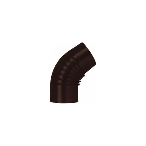 GOMITO 45  ° PORCELLANATO PER STUFE A LEGNA NERO OPACO   EE ¸ cm.15    SAVE