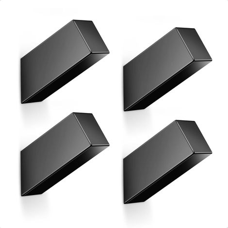 Lntyq Quadratischer Wandhaken in Schwarz, moderne, minimalistische, robuste Kleiderhaken zur Wandmontage, robuste Mehrzweck-Garderobe zur Wandmontage für Eingangsbereich, Schlafzimmer, Wohnzimmer, Küc (1/5)