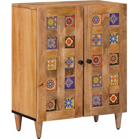 vidaXL  Sideboard  Natural 60 x 33 x 75 cm Solid Mango Wood
