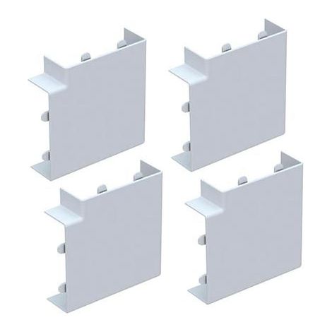 GGK - Lot de 4 angles plats blancs pour moulure électrique 15 x 30