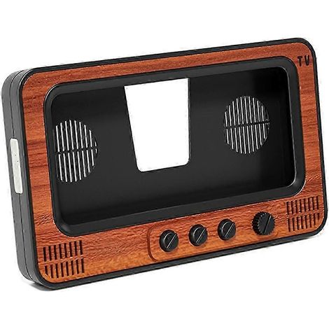 Support de téléphone/téléviseur rétro avec haut-parleur intégré, idéal pour un bureau, une chambre ou un salon. (1/5)