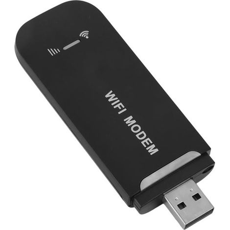 Módem WiFi USB 4G LTE, router 4G portátil con ranura para tarjeta SIM, punto de acceso móvil de bolsillo, cifrado WiFi WPA/WPA2, negro. (1/4)