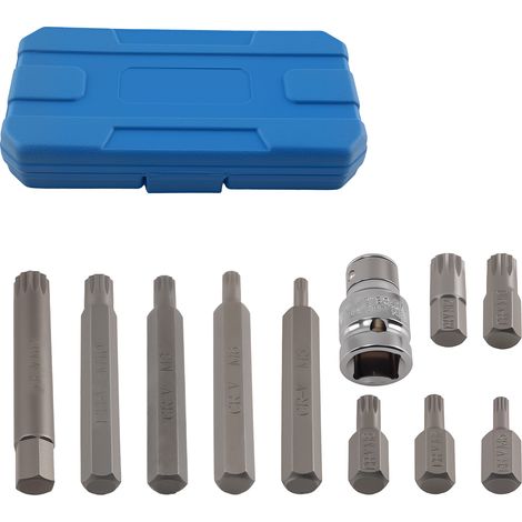 1/2 Drive 11PC Spline Bit Set for BMW Audi Mercedes VW M5 M6 M8 M10 M12 (1/5)