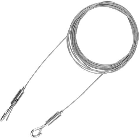 Cable de acero inoxidable de 2 piezas para cortina de 1,5 mm x 3 m, con ojales, ajustable, apto para tiendas de campaña, soportes para lámparas de araña y marcos de fotos. (1/5)