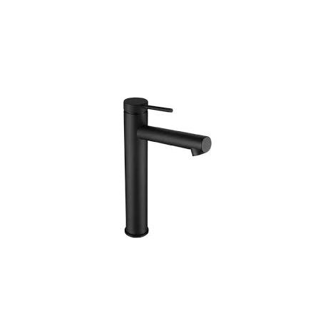 Rubinetto Miscelatore Monocomando Lavabo Alto Senza Scarico Argo Nero Opaco