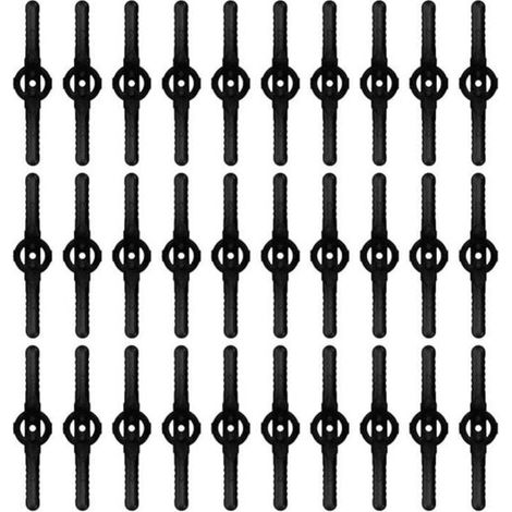 Lot de 30 lames plastique noires de rechange pour coupe-bordure sans fil, couteaux tondeuse et accessoires (1/5)