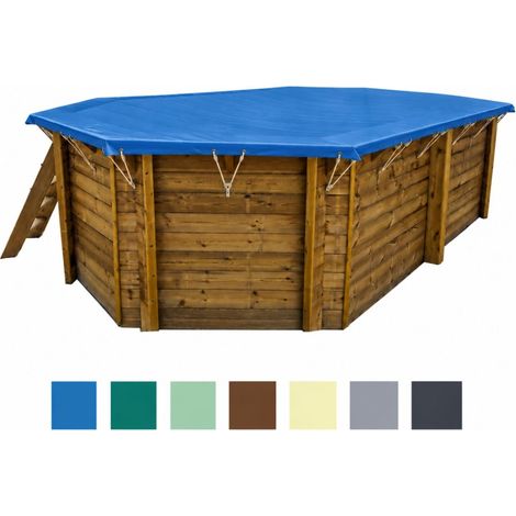 Telo invernale 7.46 x 4.13 m, col. blu, per piscina BAS7305 - PLAN305Z (1/5)