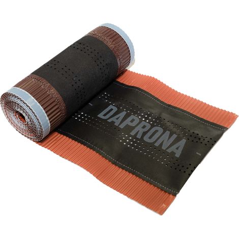 DAPRONA Firstband, Firstrolle Alu Super Vent 5m, Rollfirst für eine optimale Dachfirst Abdeckung, Super Butylkleber - Rot, 1 Rolle, 390mm