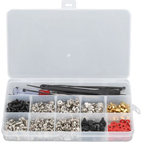 362-teiliges Wartungsset: Computerschrauben, Abstandshalter, Schraubendreher, Kabelbinder, Reinigungsbürste, PC-Reparaturset (1/5)