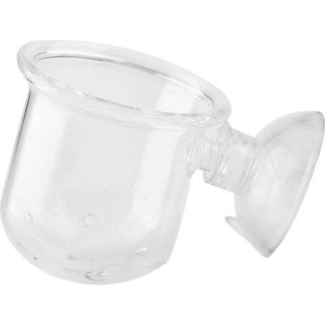 Tasse de vers de vase en acrylique pour aquarium, tasse d'alimentation pour poissons, ventouse puissante, détachable et difficile à tomber, petite taille, 3,5 cm de large et 4 cm de haut (1/5)