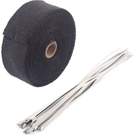 Tuyau de descente de collecteur d'échappement thermique de 10 m avec tuyau de 10 attaches de cble (1/4)