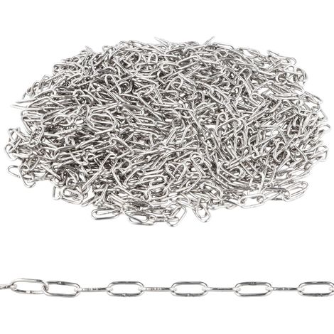 10 Mètres 1.5 mm Chaîne en Acier Inoxydable 304, Chainette Metal Force de Traction 15kg Chaine de Traction, Chaine Acier pour Suspendre Mangeoire à Oiseaux, Panier, Carillons Éoliens, Vêtements (1/5)