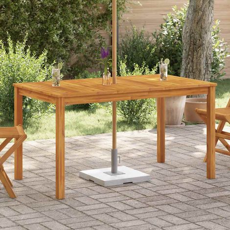 vidaXL Table de jardin 140x80x74 cm Bois d'acacia massif (1/5)