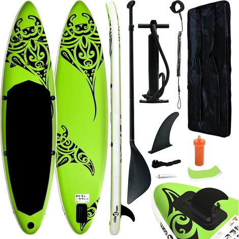 Teenpull – Aufblasbares Stand Up Paddle Board Set 305x76x15 cm Grün (1/5)